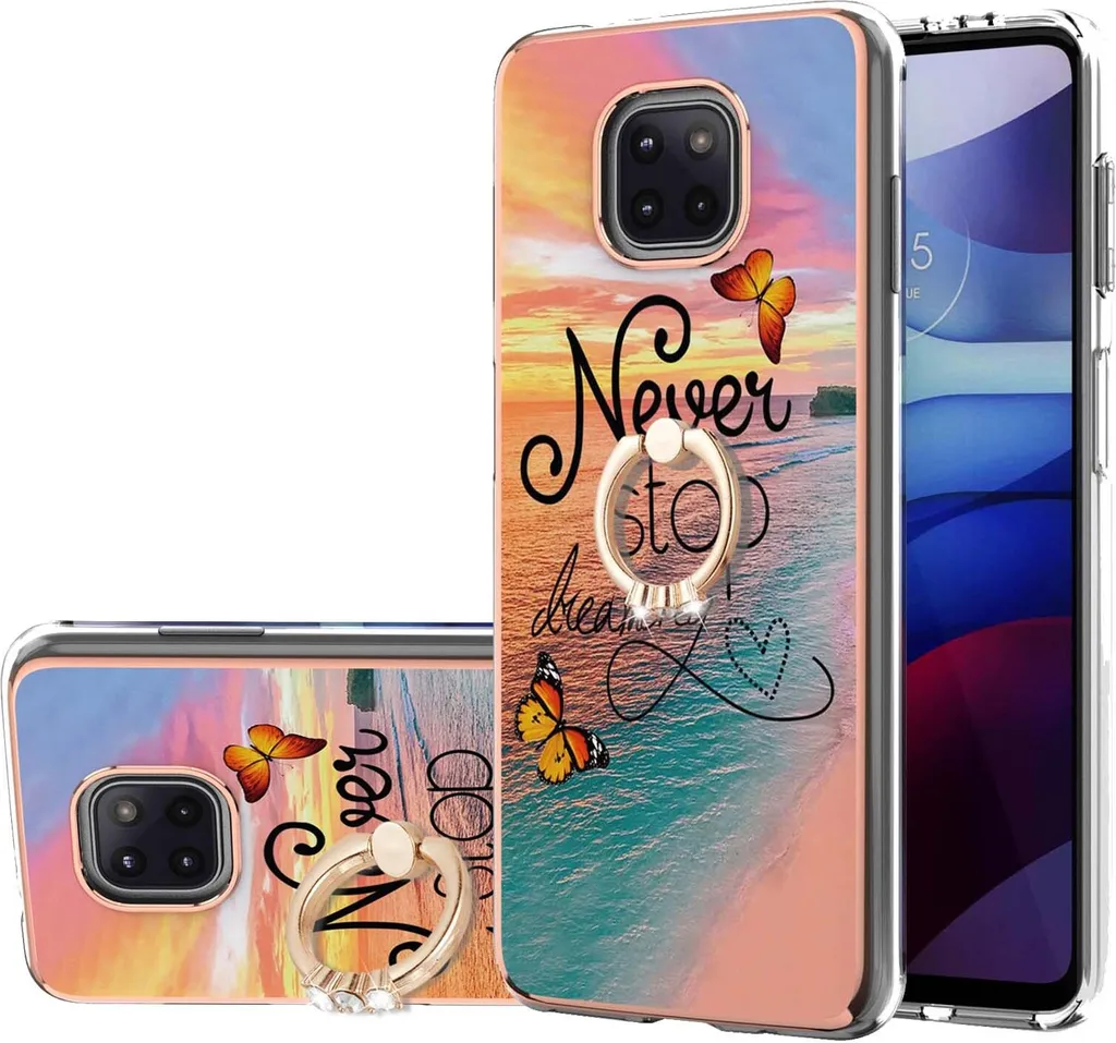 Offerta Cover Moto G Power 2021 Anello Oro | Custodia TPU Fantasia
