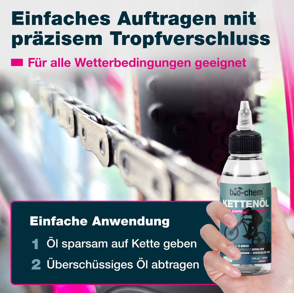 bio-chem Fahrrad-Kettenöl Antriebsöl – 100 ml Tropfflasche Produktbild 3