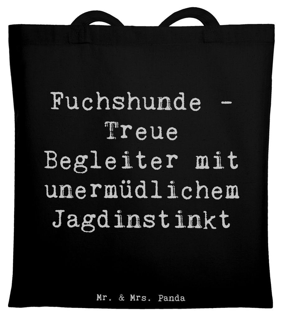 Mr. & Mrs. Panda Uni Tasche Spruch Fuchshunde Treue - Schwarz - Geschenk, treuer Freund, Hunderassen Charakter, Foxhound Pflege, Ursprung, Aussehen...