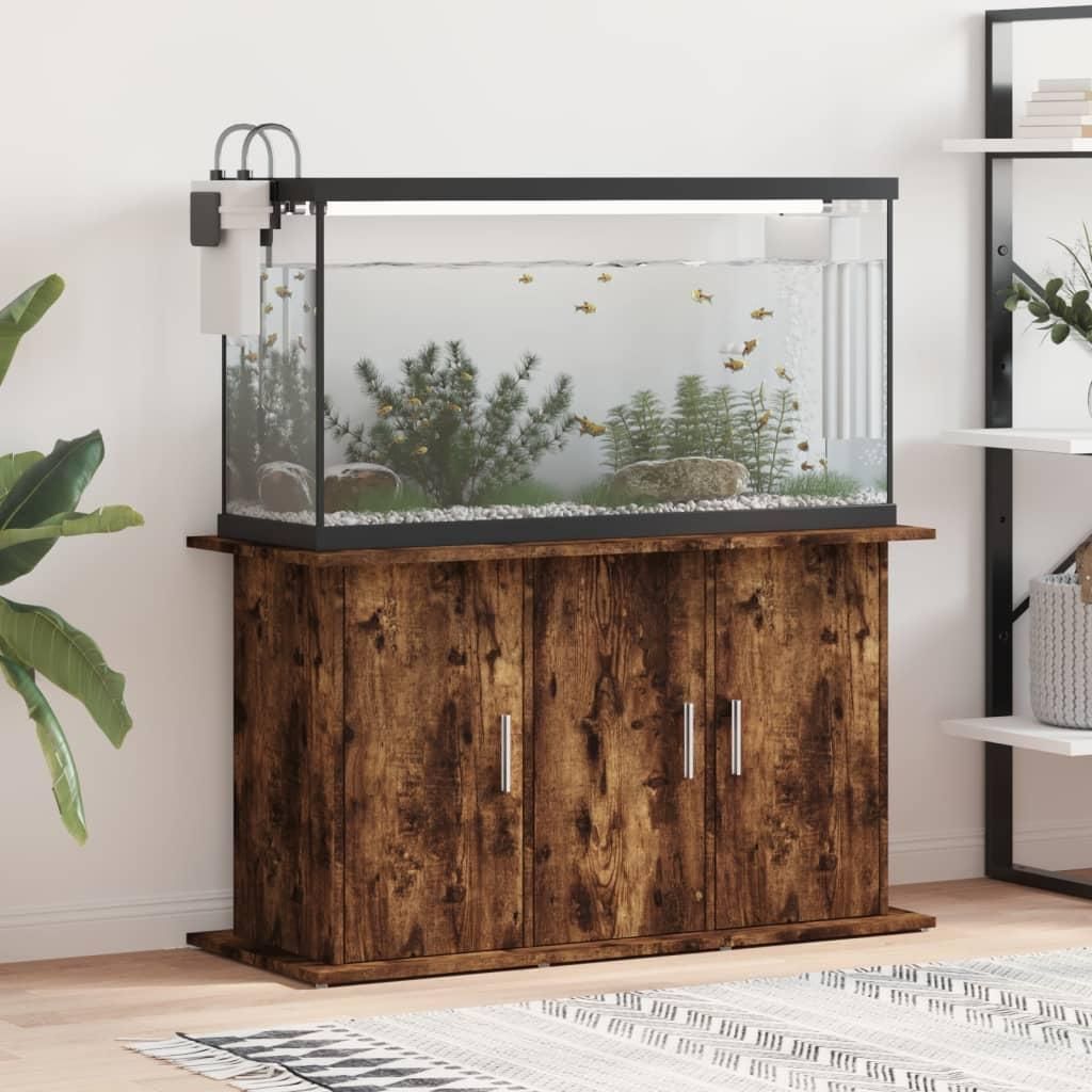 vidaXL Support pour aquarium chêne fumé 101x41x58 cm Bois Image du produit 