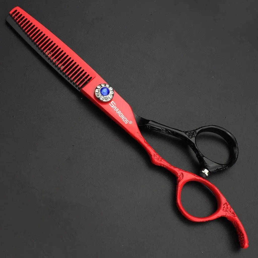 Ciseaux de coiffure gaucher Lila 6 pouces 440C pour coupe et dégradé