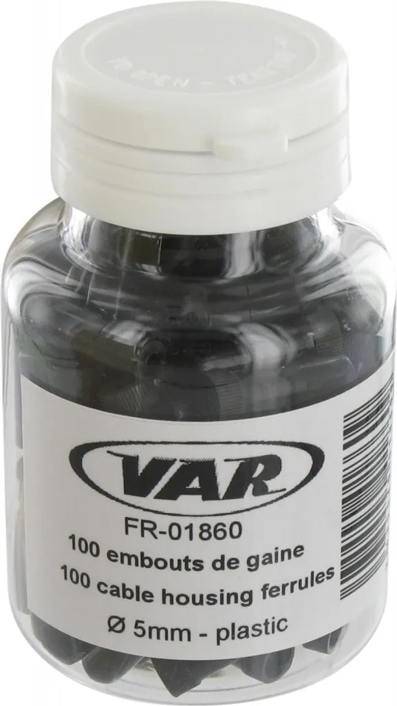 Lot de 100 Embouts d'Extrémité pour Gaine 5mm - Accessoire Cycles
