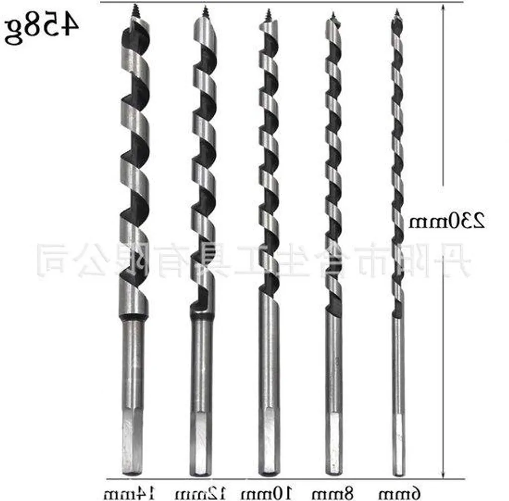 Mèches à bois hélicoïdales type Lewis 23 cm set de 5 pièces 6-14 mm