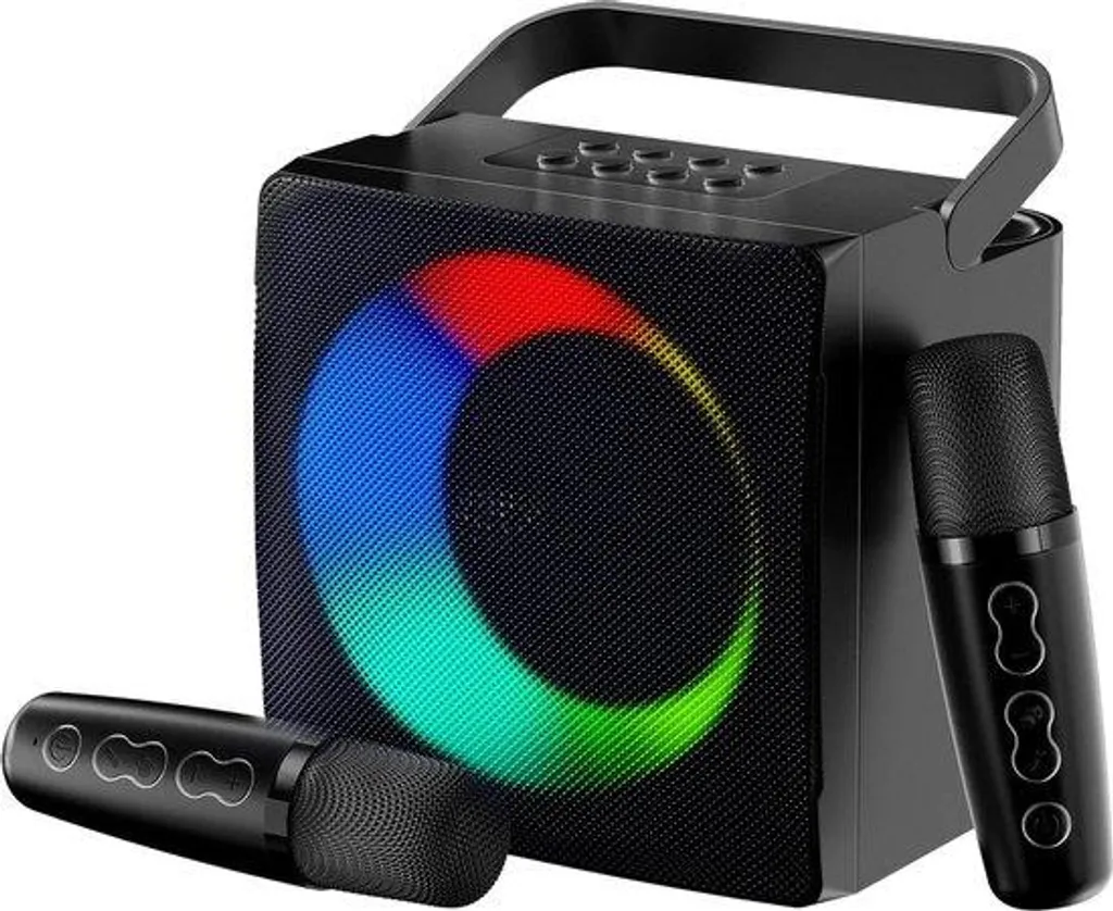 Système de sonorisation portable Bluetooth avec fonction PA et TWS Noir