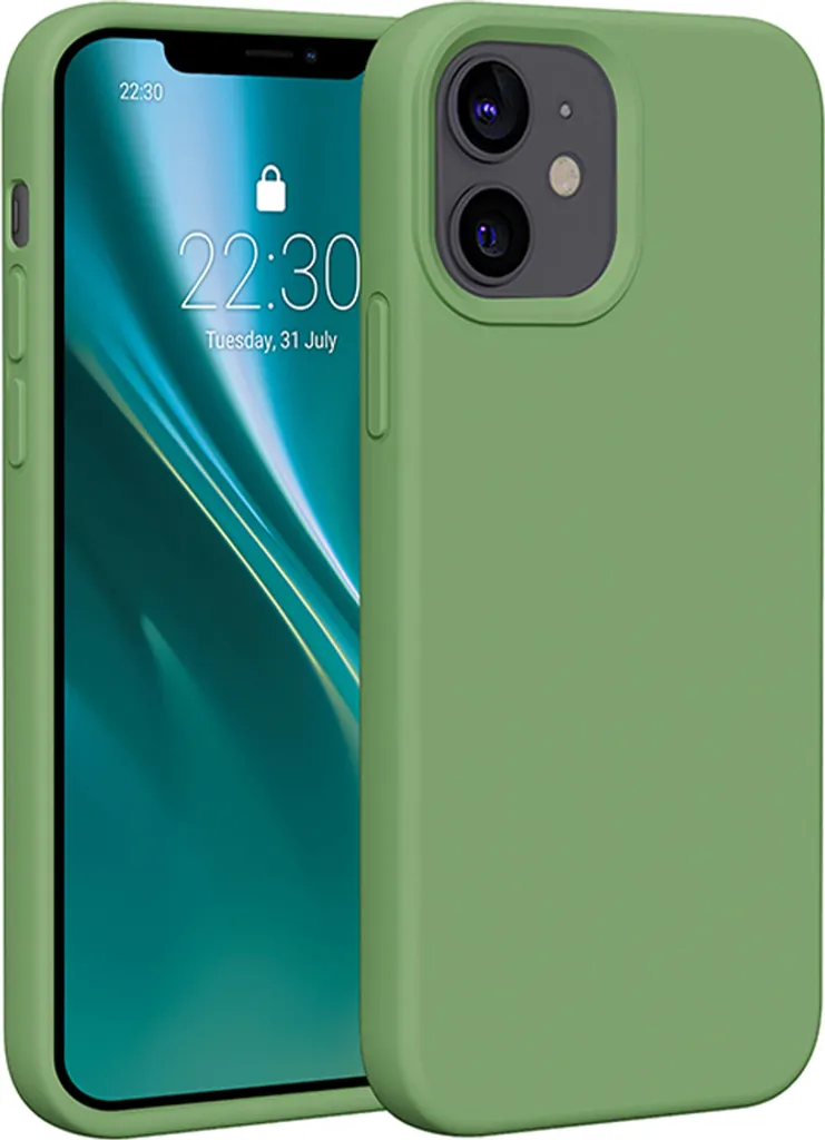 Cover Etteri iPhone 12 Pro Silicone Verde Chiaro | Protezione Slim