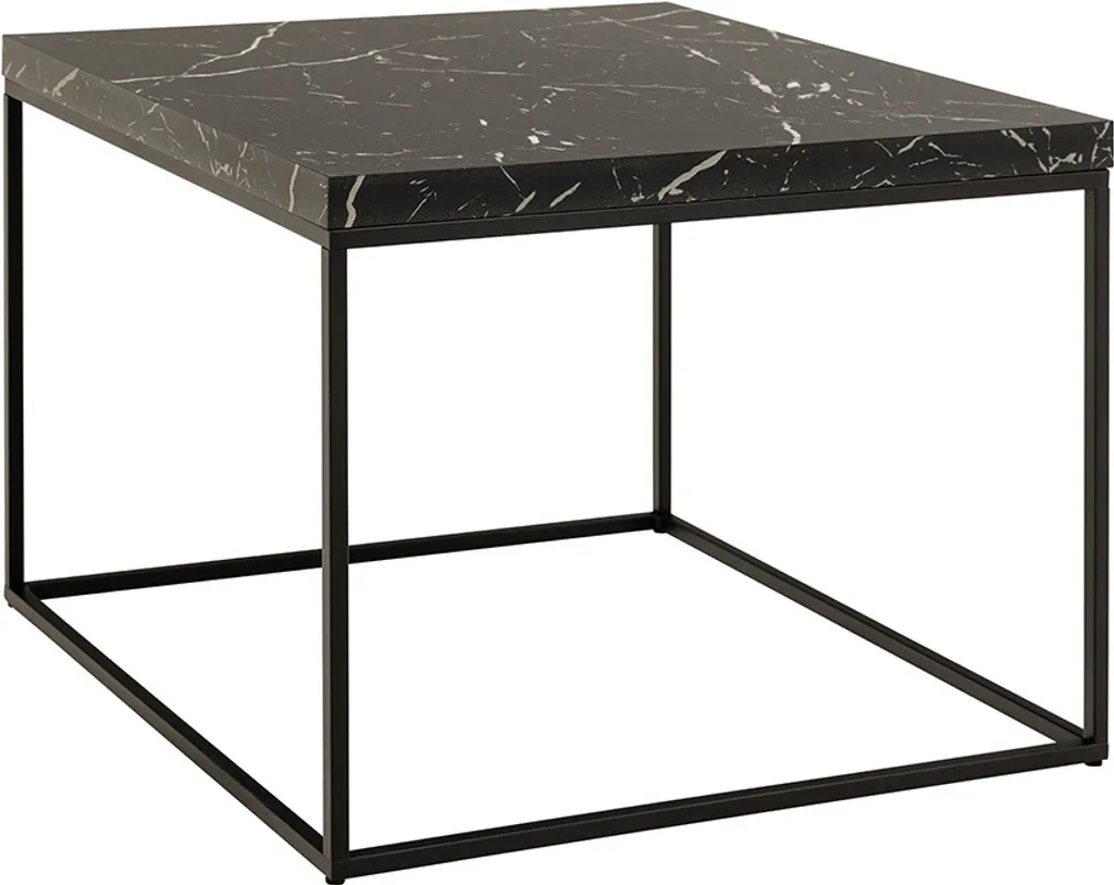 Smuk Nellie Table Basse 60 cm en Marbre Noir - Design Scandinave Chic