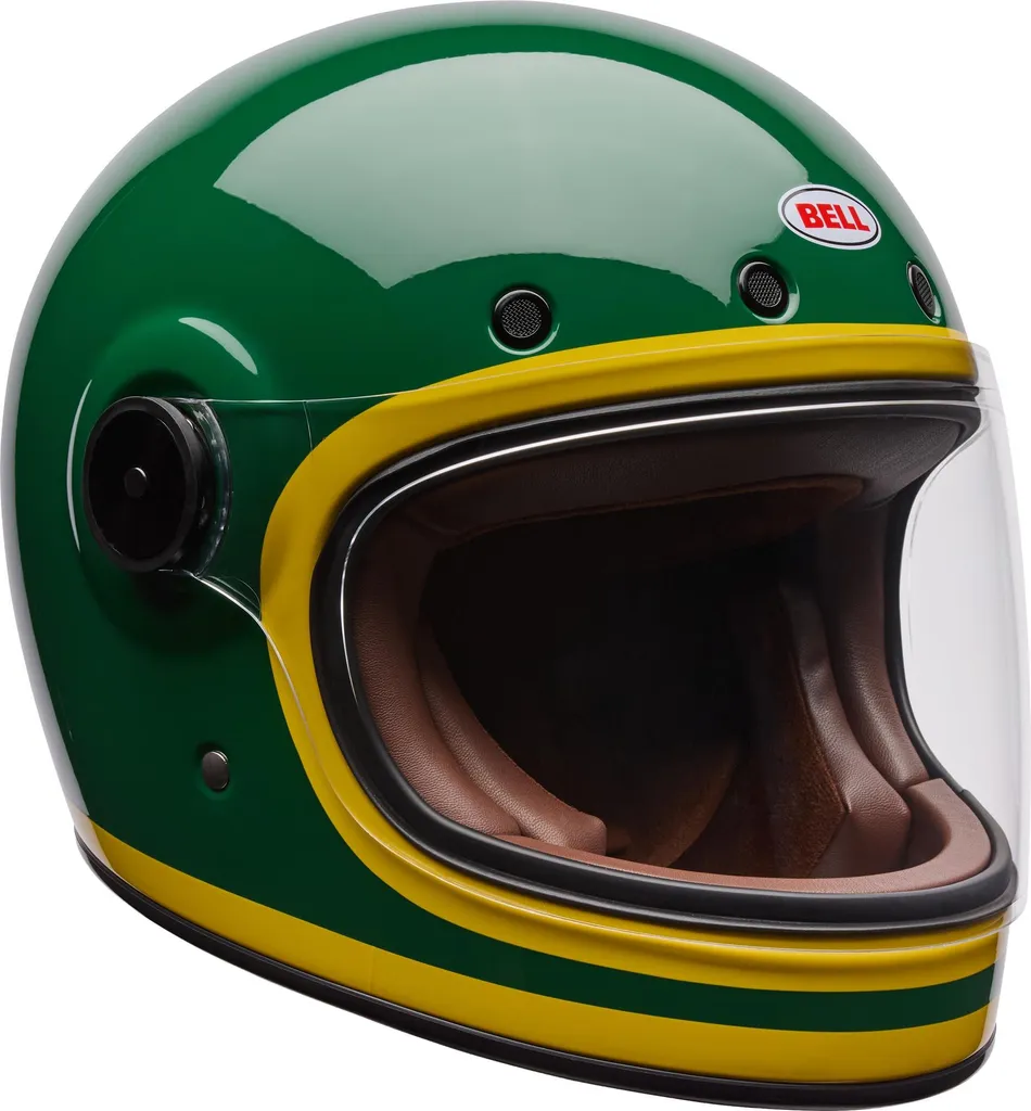 Casque Intégral Vintage Bell Bullitt GT Lane Vert : Confort et Sécurité