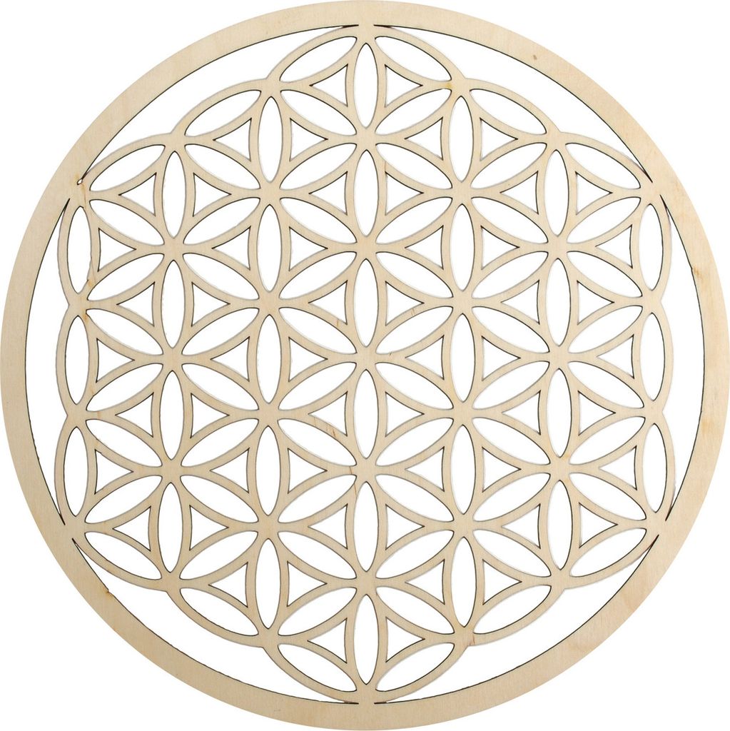 Blume des Lebens Wandschmuck aus Holz 6 cm Produktbild 