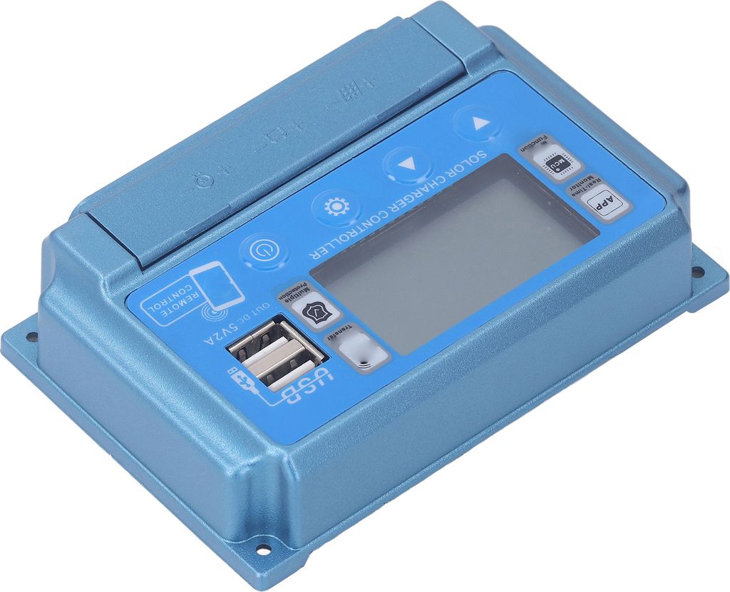 MPPT Solar-Laderegler 12V 24V 36V 48V 60V Selbstanpassung Dual USB Photovoltaik-Panel-Regler mit Bluetooth 60A