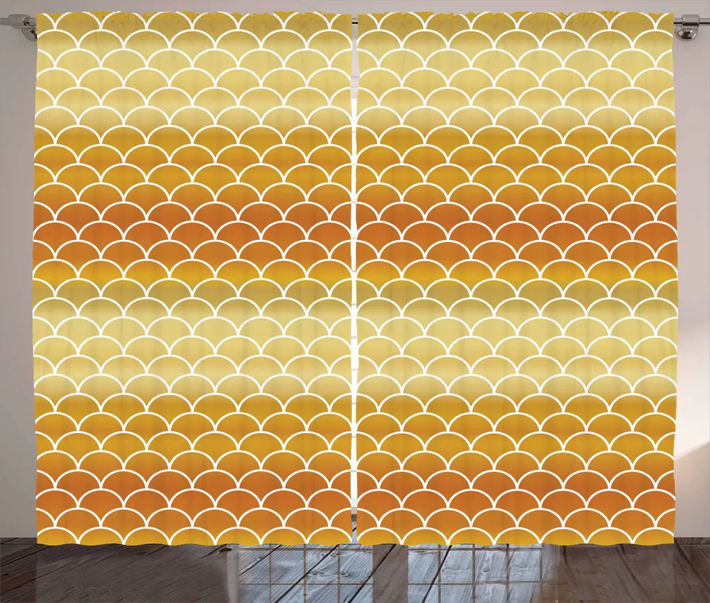 Tenda 280x175 ABAKUHAUS Geometrica - Arancione Rustico e Ganci