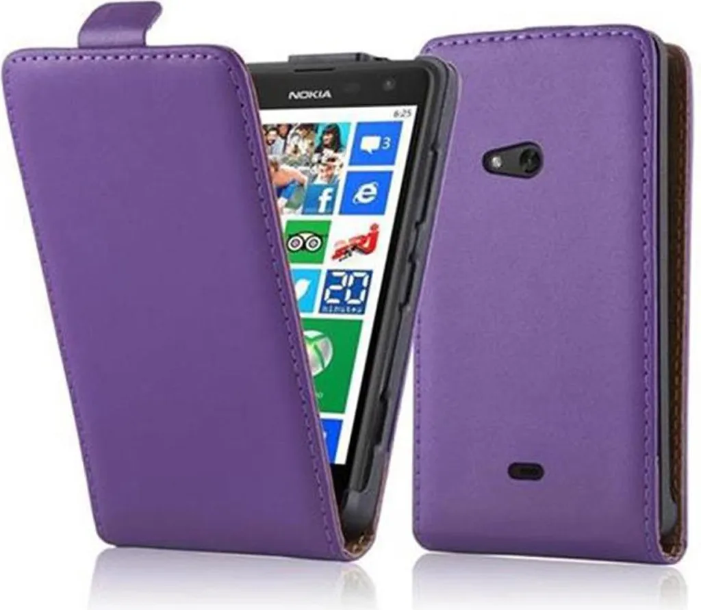 Cadorabo custodia per Nokia Lumia 625 custodia protettiva in viola flip custodia del telefono cellulare custodia cover imitazione pelle