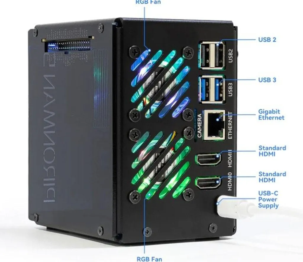 SUNFOUNDER Pironman 5 MAX Boîtier Aluminium pour Raspberry Pi 5 NVMe