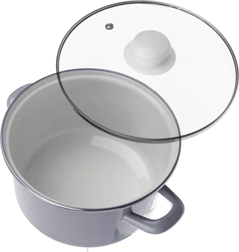 Set 4 Pentole Smaltate KADAX Vintage Style | Coperchi in Vetro - 4