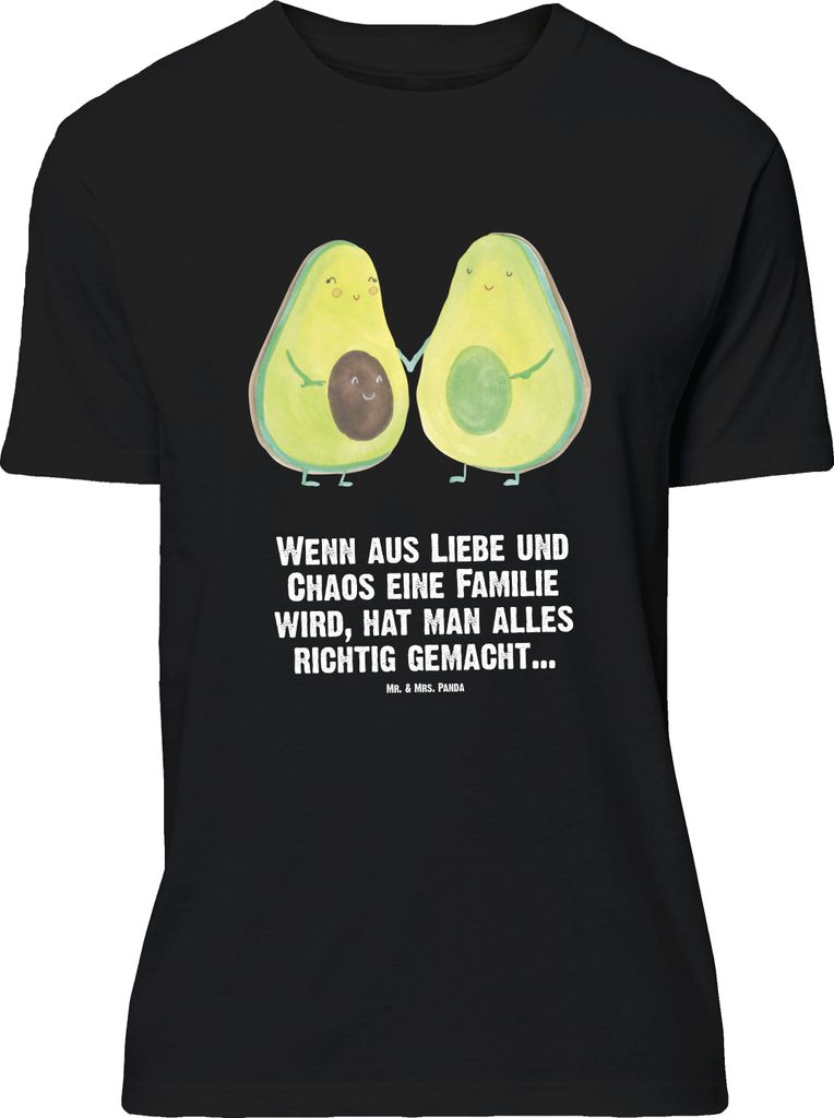 Mr. & Mrs. Panda Größe M T-Shirt Avocado Pärchen - Schwarz - Geschenk, Kinder, Babyparty, Tshirt, mit Spruch, Herren, Liebe, Hochzeit, Shirt, Av...