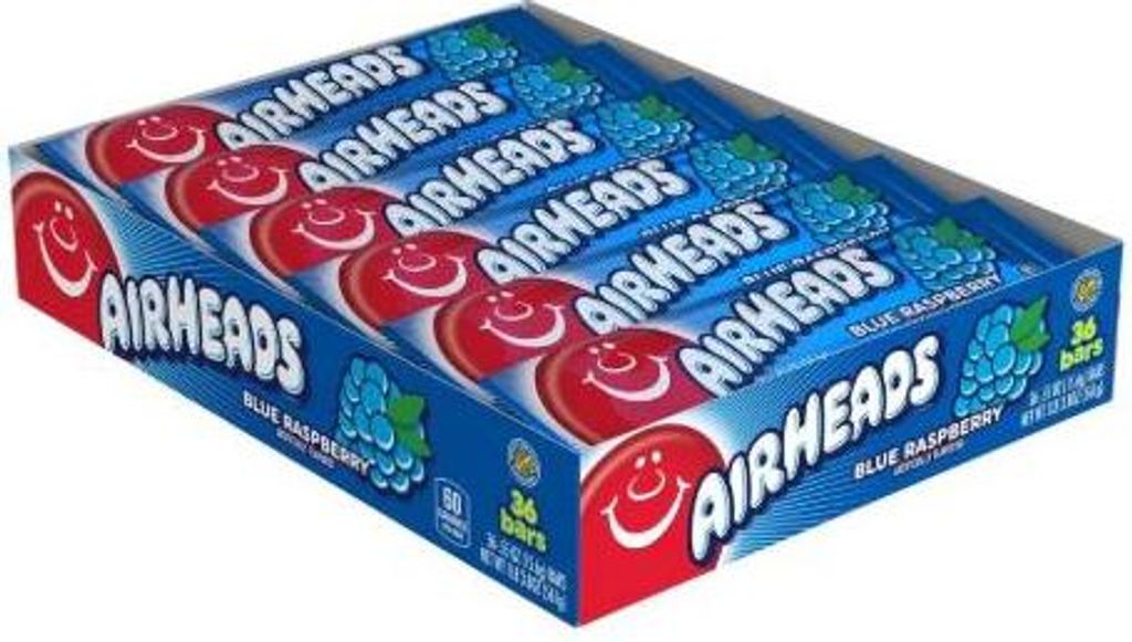 Airheads Blue Raspberry – Doos met 36 stuks (36 x 15,6 g) | Productafbeelding 