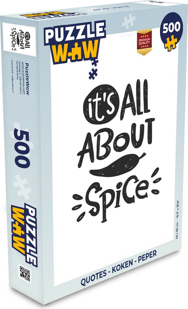 MuchoWow Puzzle 500 Teile Zitate - Kochen - Paprika - Denken - Spiel - Toy