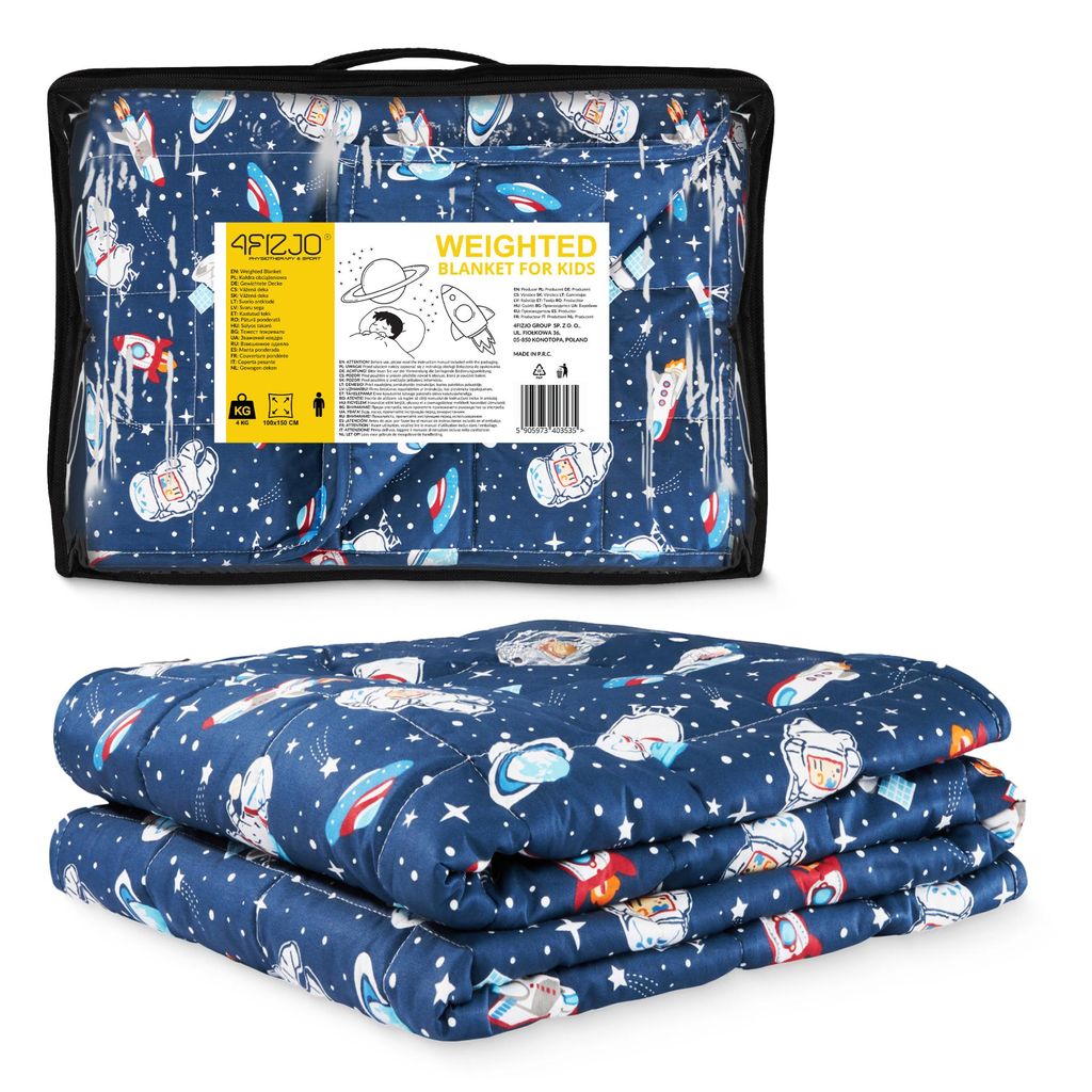 4FIZJO Gewichtsdecke Kinder, 4 kg, 100x150 cm, Glasperlen Produktbild 