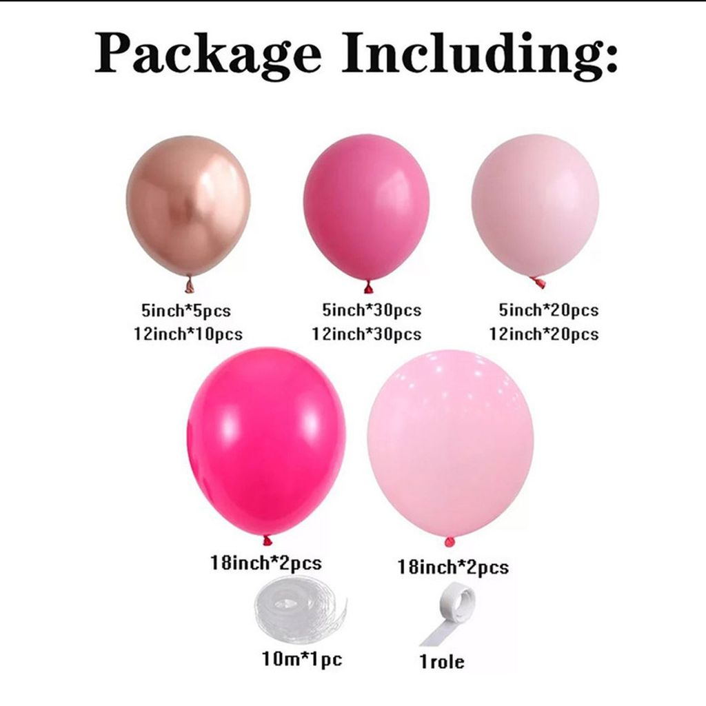 ZESTAW 119 sztuk balonów girlanda urodziny ślub baby shower Zdjęcie produktu 4