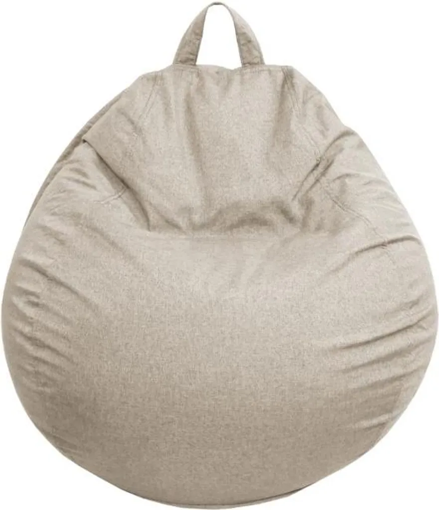 Siège pouf poire de relaxation beige Bananair 80x70 cm idéal coin lecture