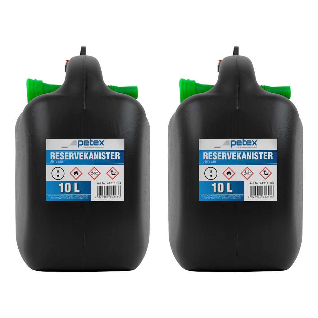 PETEX Reserve-Kraftstoff Kanister, schwarz, 2x 10 Liter = Produktbild 