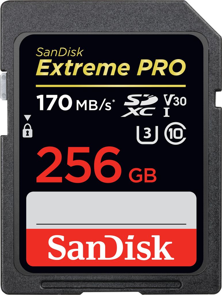 SANDISK SDXC Extreme Pro 256 GB 200 MB/s UHS-I C10 V30 U3 Obrázek produktu 