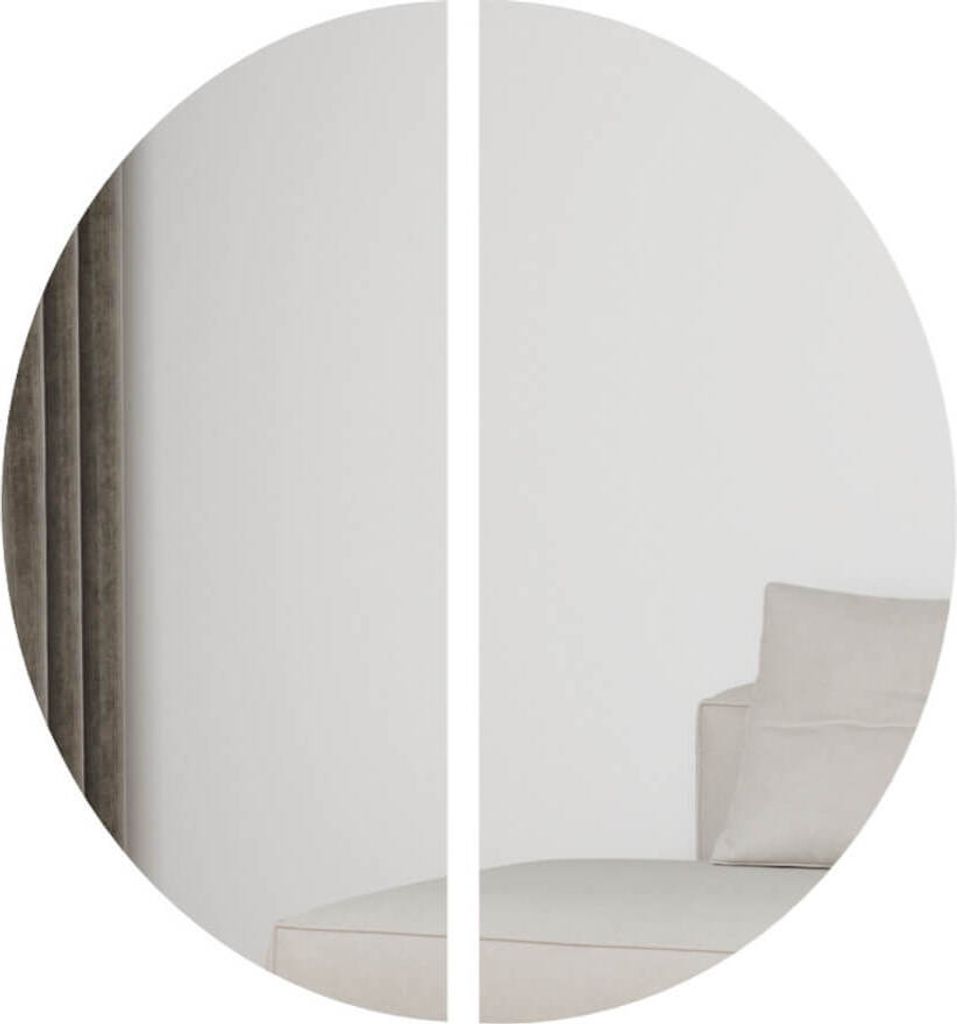 Furniture24 Trend Ts-07 Oval Spiegel 90 X 90 Cm Wandspiegel Mit Led