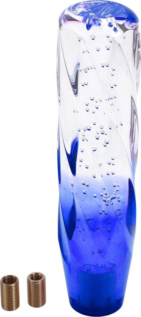 Auto Schaltknauf, 20cm Universal fš¹r Automatik- und Schaltgetriebe mit 2 Adaptern Acryl Klar Blau, 1 Set