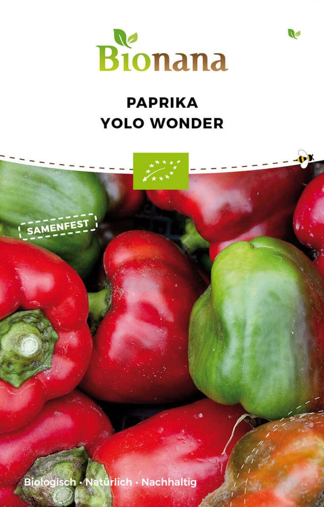 Paprika Yolo Wonder | Paprikasamen von Bionana