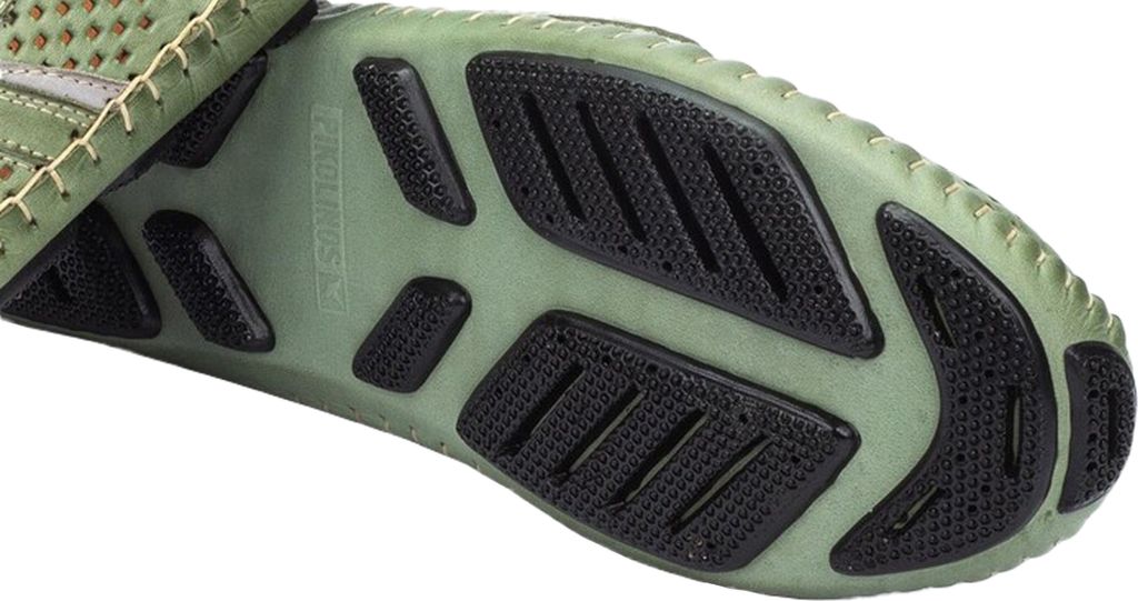 Pikolinos Herren Slipper Halbschuh Mokassin Leder perforiert Jerez 09Z-3100, Größe:44 EU, Farbe:Grün