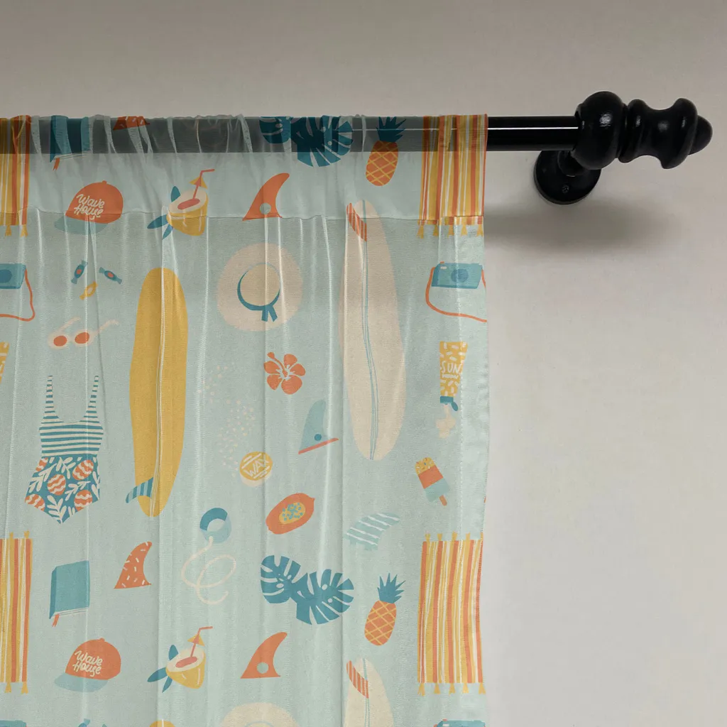 Arazzo Hawaii in Raso Setoso ABAKUHAUS - Decorazione Parete XXL Surf - 2