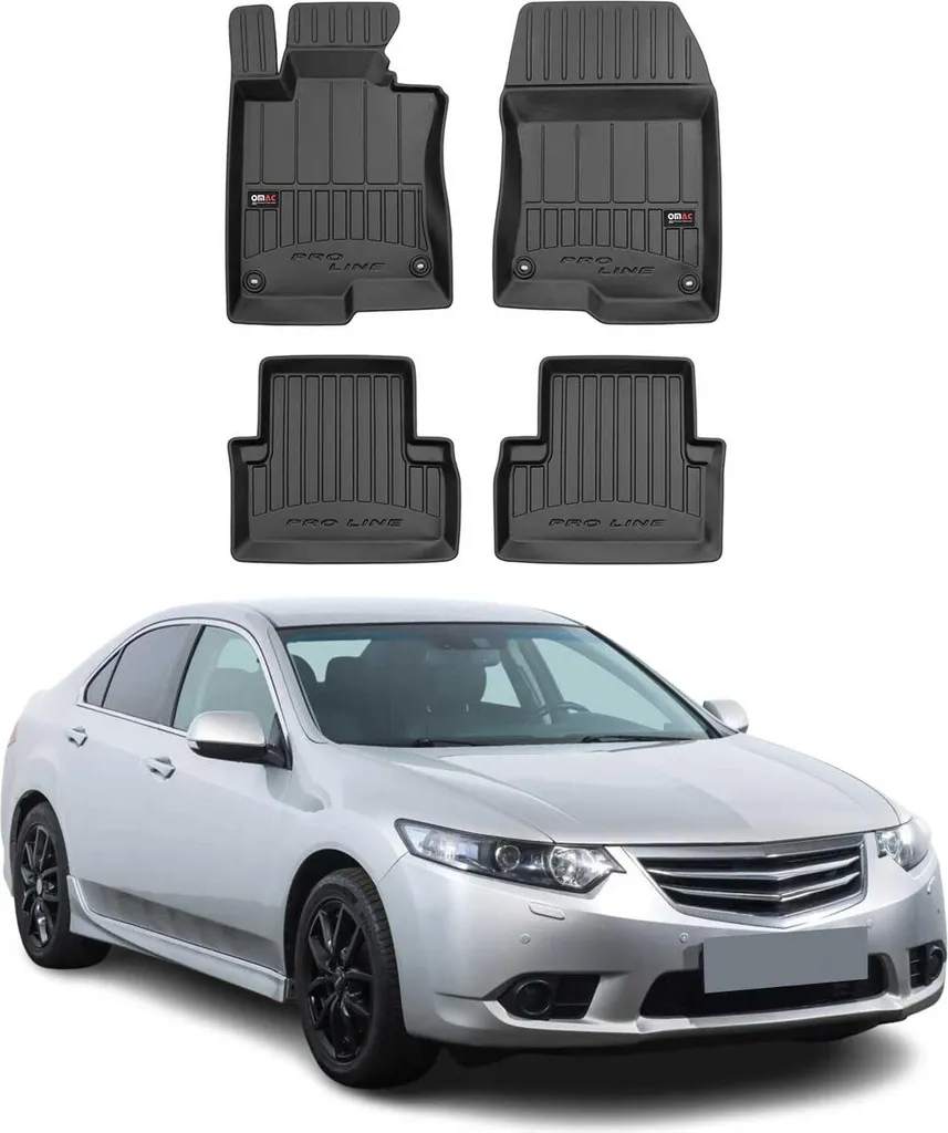 Tappetini Famiglia per Honda Accord 2008-2015 - Set 4 Pezzi TPE Nero