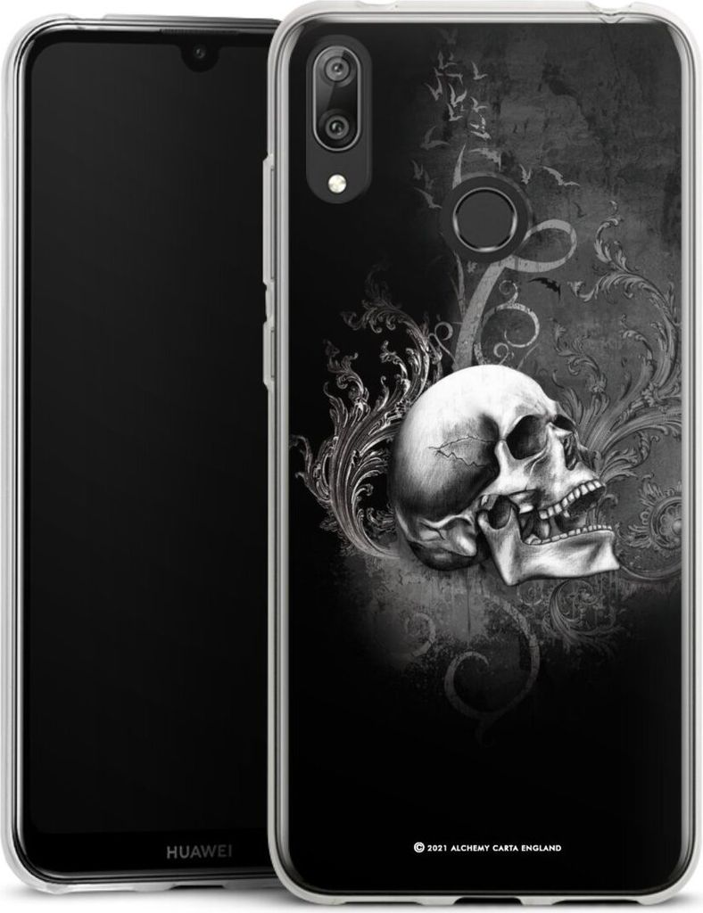DeinDesign Handyhülle für Huawei Y7 (2019) Silikon Hülle Case Smartphone Schutzhülle Gothic Schädel Totenköpfe