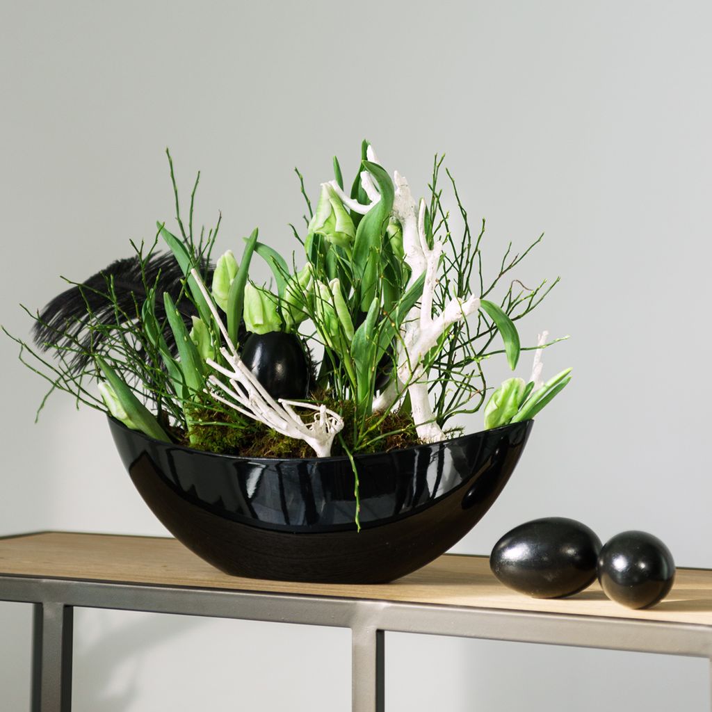 10 Schwarze Gänseeier Ausgeblasen Osterdeko Naturprodukt, 10 Stück