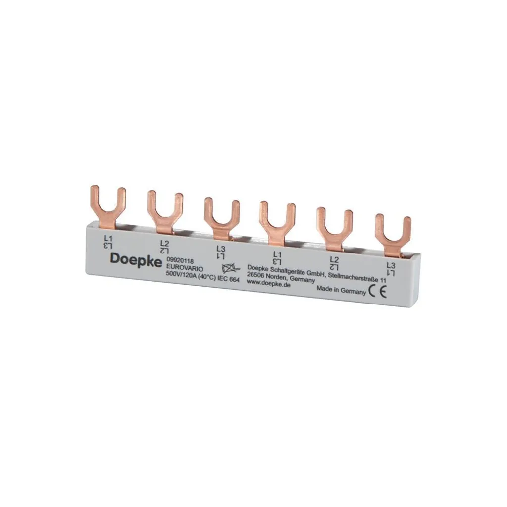 Rail de phase 3ph 120A pour installation de tableau électrique triphasé