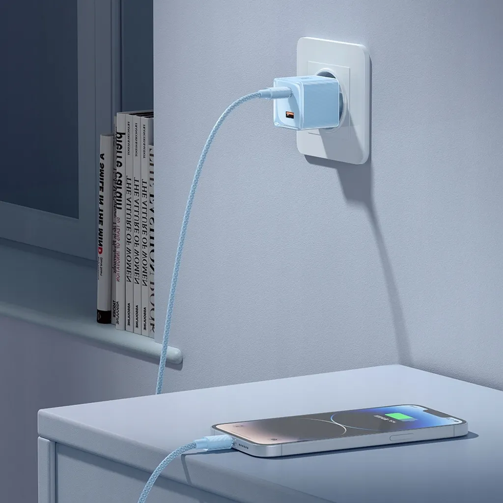 Chargeur de Voyage Rapide 33W pour iPhone et Android, Double USB Violet - 4