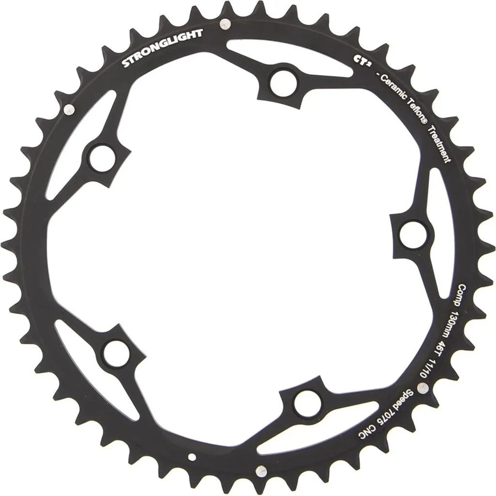 Plateau de Vélo Route Stronglight CT2 46 Dents Noir Entraxe 130mm