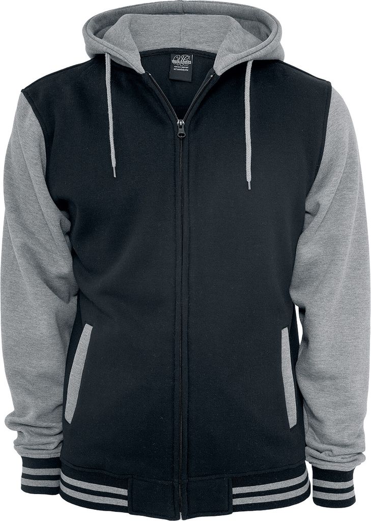 Urban Classics Kapuzenjacke Herren 2-Tone Zip schwarz/grau 5XL