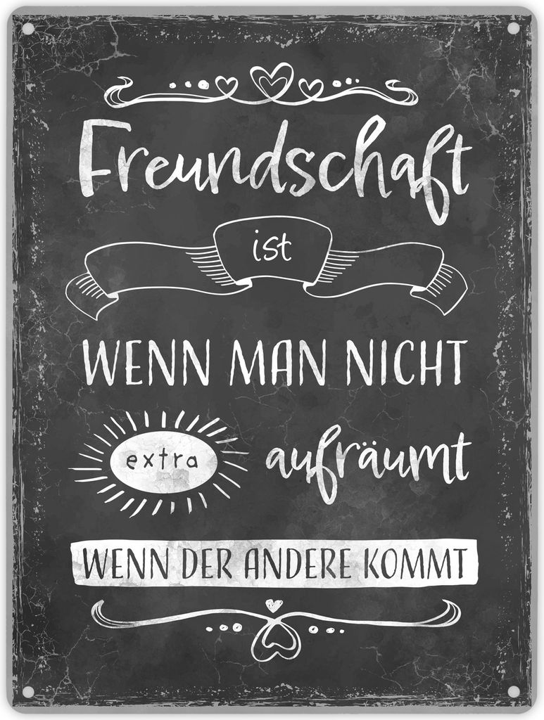 Metallschild XL in 21x28 cm mit lustigem Spruch zu Produktbild 