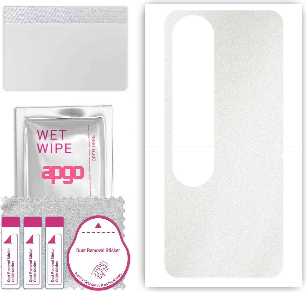 apgo Rückseite Schutzfolie, Skin, kompatibel mit Oppo A58 5G, Hinten Displayschutzfolie aus Vinylfolie, kratzfest, einfache Montage - Matt Transpa...