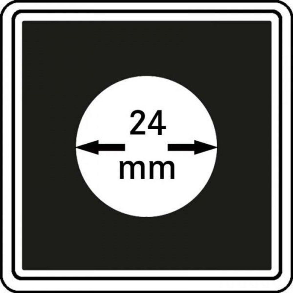 Lindner 2240024 Münzkapseln CARRÉE 24 mm, 4er Pack Produktbild 