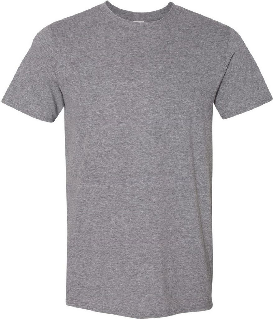 Gildan Soft-Style Herren T-Shirt, Kurzarm, Rundhalsausschnitt BC484 (L) (Graphit meliert)
