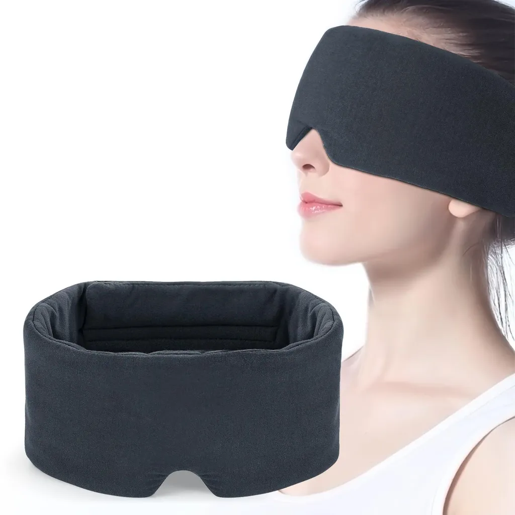 Loup de nuit occultant et respirant en modal pour homme et femme, noir