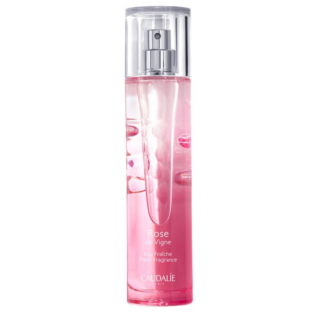 A bottle of Caudalie Rose de Vigne Eau Fraiche.