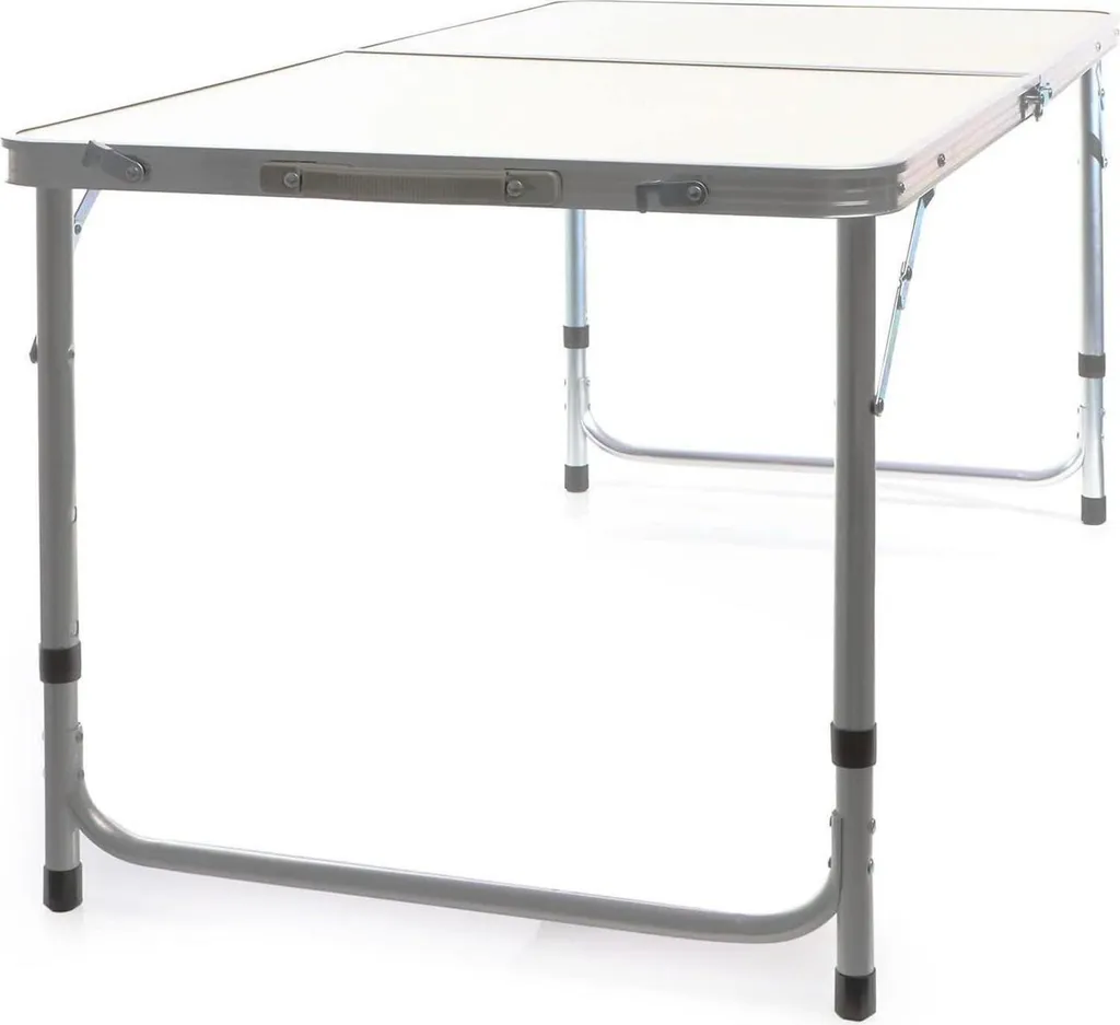 Table aluminium réglable 120 cm pliante avec plateau MDF robuste - 4