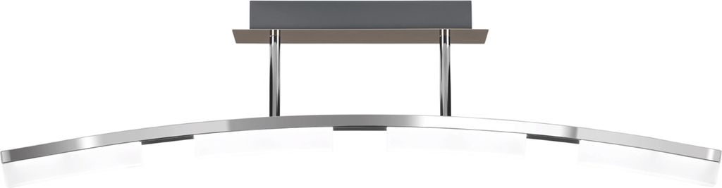 A modern, curved LED ceiling light fixture.