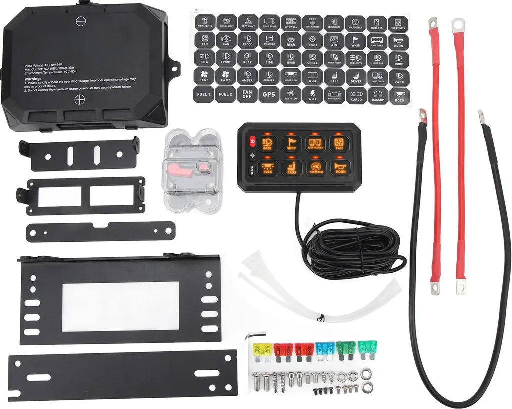 Boîtier de commande 8 circuits avec éclairage RVB pour Quad et UTV 12V - 2