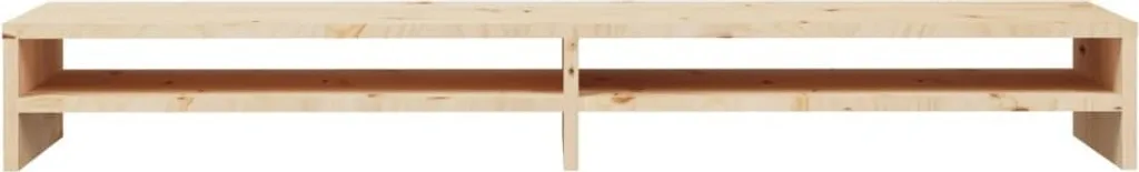 Support d'écran 100x24x13 cm en pin massif - Support moniteur robuste