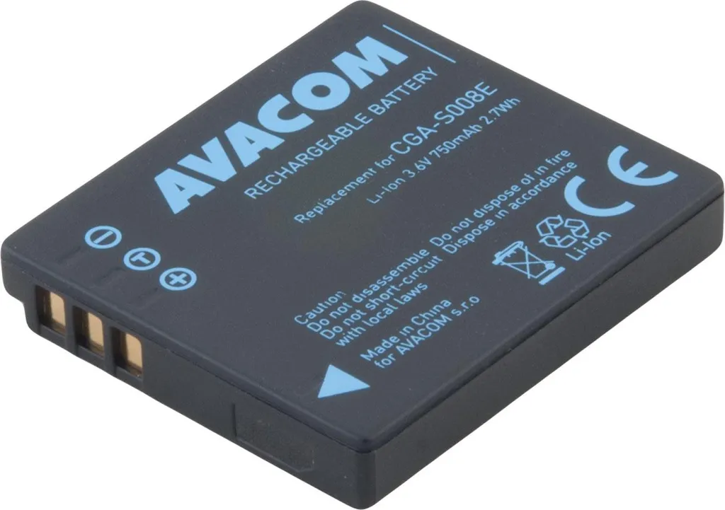 Ricambio Avacom CGA-S008E Panasonic | Batteria 3,6V 750mAh Li-Ion