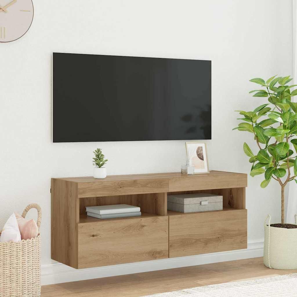 "2025 möbel"TV-Wandregal Artisan-Eiche 100 x 30 x 40 cm Holzwerkstoff - Neu Design TV-Schränke
