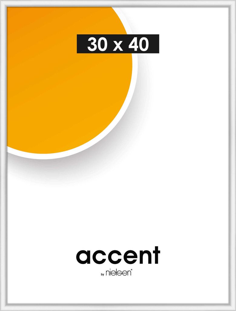 accent by nielsen Kunststoff Bilderrahmen Colorado Uni, 30x40 cm, Weiß